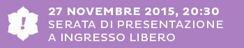 27 novembre: conferenza di presentazione a ingresso libero