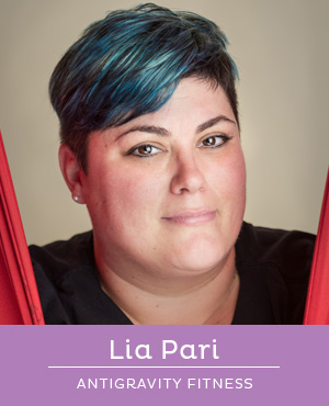 Lia Pari, insegnante di Antigravity Fitness